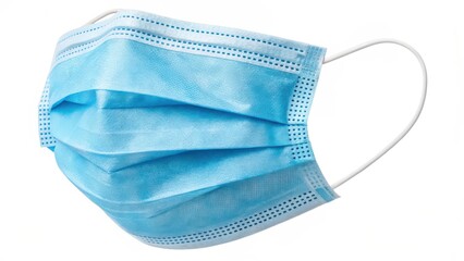 Disposable Face Mask on White Background