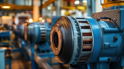 Obraz premium Induction Motor Maintenance Workshop: Electrical Test, Industrial Inspection, Surge and Insulation Resistance Work