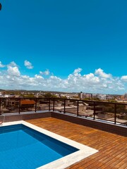 swimming pool with blue sky