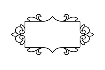 vintage frame with floral ornament