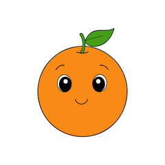 Fototapeta premium Cute clementine cartoon vector