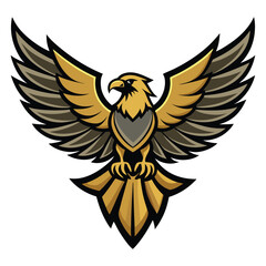Vector illustration design of Eagle head logo 