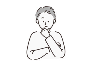 悩んでいる男性