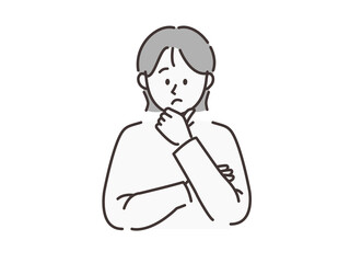 悩んでいる女性