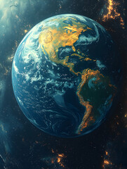 Earth from Space, Radiant, Cosmic Background