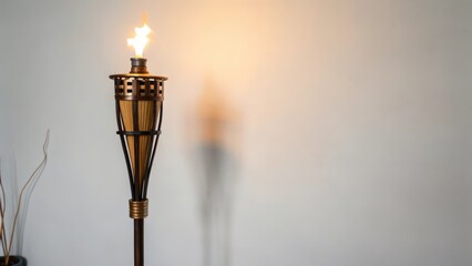 Tiki Torch on White Background