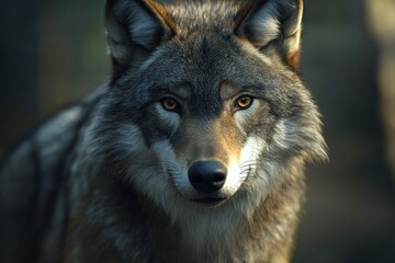 Obraz premium gray wolf canis lupus