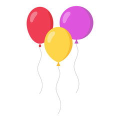 Balloon icon isolated on white background