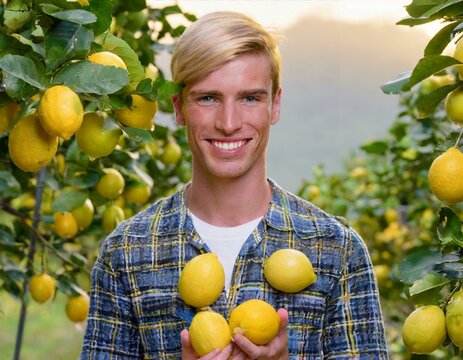 Person mit Obst