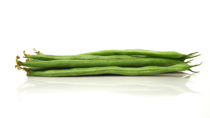 Fresh Green Beans Isolated in White Background for Culinary Use and Presentation