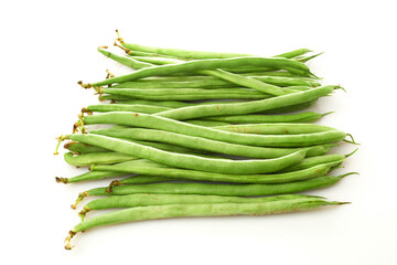 Fresh Green Beans Isolated in White Background for Culinary Use and Healthy Recipes