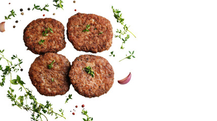 Traditional german schnitzel cutlet isolated  on white