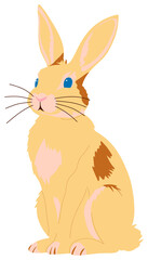 Cute Cartoon Bunny Illustration  sticker