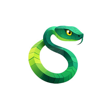 3d snake logo design