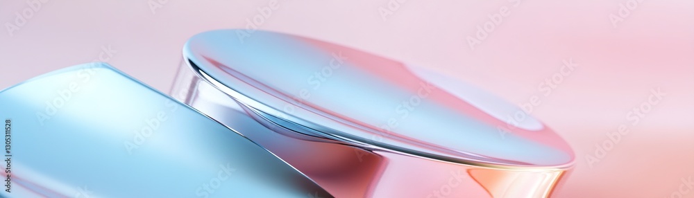 Poster a smooth and luxurious gradient background transitions from shiny silver to soft periwinkle, offerin