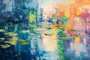 Obraz premium an abstract painting of water,