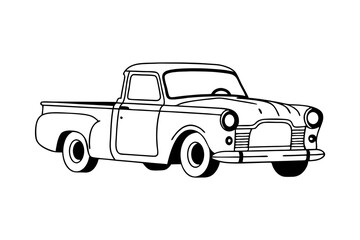 Obraz premium retro car vector