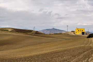autumnal countryside landscape inside the Basilicata region, Italy