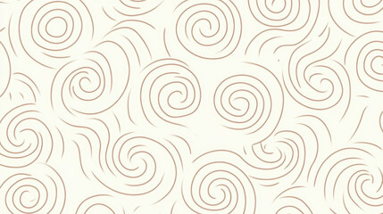 Gentle spirals and flowing lines create clean minimalist background with soothing beige and cream color palette, perfect for modern designs or wallpapers