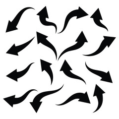 Set of curved arrows icon vector illustration