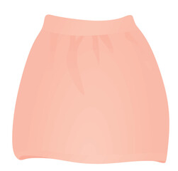 Pink mini skirt. vector illustration