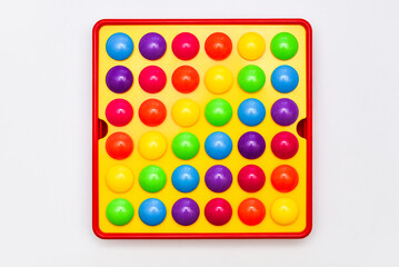 Fun children's game mosaic puzzle for fun and development of finger motor skills and creative thinking. Creative education of the child.