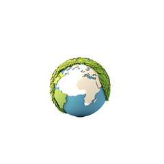 3d earth globe logo design