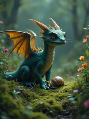 dragon on the grass