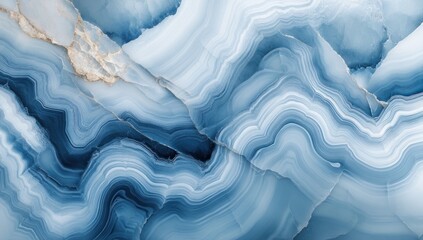 Obraz premium Abstract marble texture background with blue and white swirling patterns and gold veins.