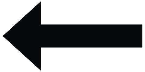 Long arrow vector icon. Horizontal, Straight long arrow vector icon. Long arrow in flat style. Long arrow silhouette, symbol, icon design, vector illustration.