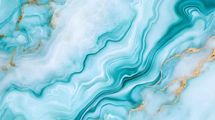 Abstract turquoise marble background, luxury white and blue stone patttern wallpaper