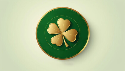 four leaf clover emblem template