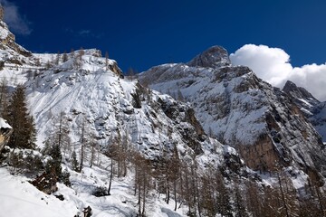 snowy mountain peaks