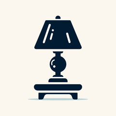 Obraz premium A vector silhouette icon representing a lamp.