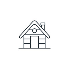 Hut Building icon symbol vector illustration isolated on white background
