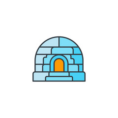 Fototapeta premium Igloo Building icon symbol vector illustration isolated on white background