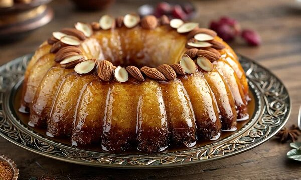 middle eastern basbousa cake orbit left video