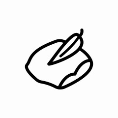 Bed and pillow sleep icon vector sign