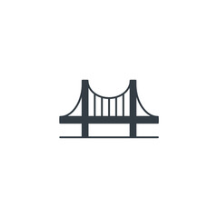 Bridge Building icon symbol vector illustration isolated on white background