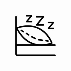 Bedtime relaxation icon vector sign