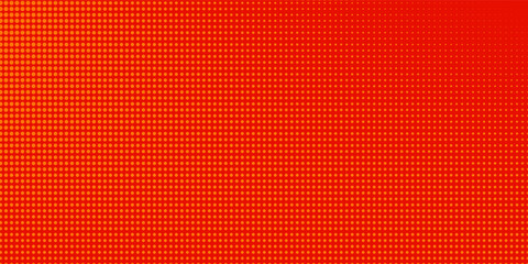 Dots halftone orange color pattern gradient texture with technology digital background. Dots pop art comics with summer background modern halftone
