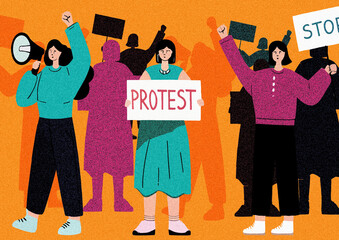 Obraz premium protestors poster