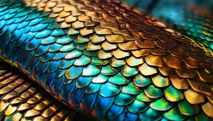 Iridescent reptile skin background