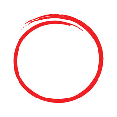 Red brush circle vector illustration