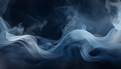 Fototapeta premium abstract smoke design dark background swirling fog art grey blue haze