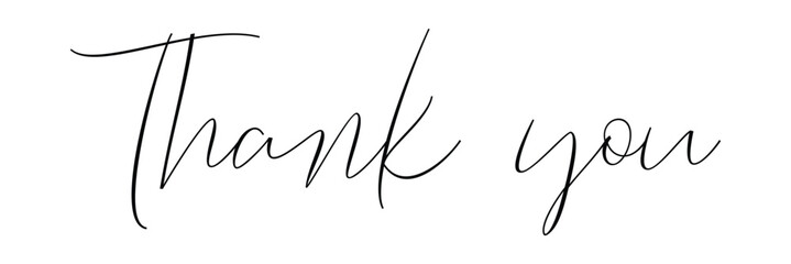 Thank you handwritten isolated on white background. © Oliver Vandenberg