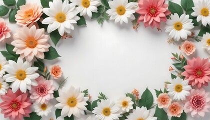 Obraz premium White background with a flower arrangement