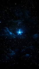 Obraz premium A solitary star in the night sky picture