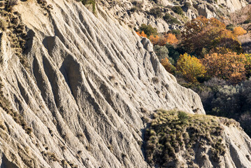 countryside landscape inside the Badlands National Park, Basilicata, Italy