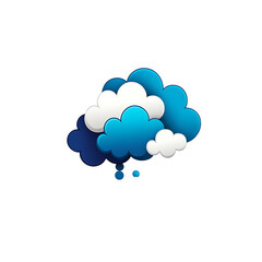 3d cloud logo design